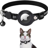 Colar Refletivo com Case para AirTag e Sino – Segurança e Rastreamento para Gatos e Cães Pequenos